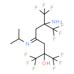 2-AMINO-1,1,1,7,7,7-HEXAFLUORO-6-HYDROXY-2,6-BIS(TRIFLUOROMETHYL)-4-ISOPROPYLIMINOHEPTANE结构式