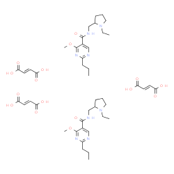 5-Pyrimidinecarboxamide, N-((1-ethyl-2-pyrrolidinyl)methyl)-4-methoxy- 2-propyl-, fumarate, (2:3) Structure