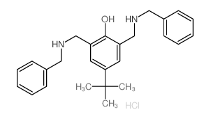 Phenol,4-(1,1-dimethylethyl)-2,6-bis[[(phenylmethyl)amino]methyl]-, hydrochloride(1:2)结构式