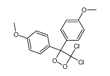 3,3-dichloro-4,4-bis(4-methoxyphenyl)-1,2-dioxetane Structure