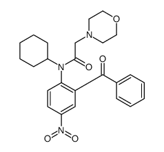 N-(2-benzoyl-4-nitrophenyl)-N-cyclohexyl-2-morpholin-4-ylacetamide结构式
