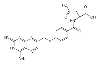 L-Aspartic acid, N-(4-(((2,4-diamino-7-pteridinyl)methyl)methylamino)b enzoyl)-结构式