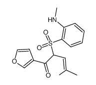 1-(furan-3-yl)-4-methyl-2-((2-(methylamino)phenyl)sulfonyl)pent-3-en-1-one结构式
