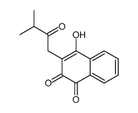 4-hydroxy-3-(3-methyl-2-oxobutyl)naphthalene-1,2-dione Structure