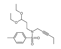 N-(3,3-diethoxypropyl)-4-methyl-N-pent-2-ynylbenzenesulfonamide Structure