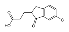3-(5-chloro-3-oxo-1,2-dihydroinden-2-yl)propanoic acid结构式