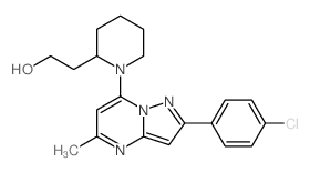 2-(1-(2-(4-氯苯基)-5-甲基吡唑并[1,5-a]嘧啶-7-基)哌啶-2-基)乙醇结构式