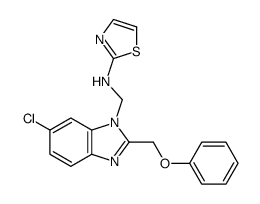 N-[[6-chloro-2-(phenoxymethyl)benzimidazol-1-yl]methyl]-1,3-thiazol-2-amine Structure