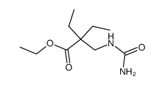2-ethyl-2-ureidomethyl-butyric acid ethyl ester Structure