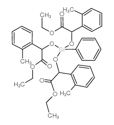 3,5,8-Trioxa-4-siladecanoic acid, 2,6-bis(2-methylphenyl)-4-(2-ethoxy- 1-(2-methylphenyl)-2-oxoethoxy)-7-oxo-4-phenyl-, ethyl ester结构式