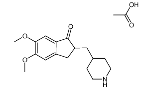 5,6-dimethoxy-2-(piperidin-4-ylmethyl)-2,3-dihydro-1H-inden-1-one acetate Structure