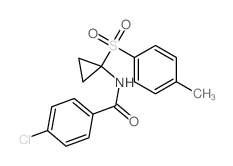 4-chloro-N-[1-(4-methylphenyl)sulfonylcyclopropyl]benzamide Structure