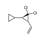 trans-1,1-Dichloro-2-cyclopropyl-3-vinylcyclopropane结构式