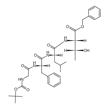 Boc-Gly-Phe-Leu-Thr-OBn结构式