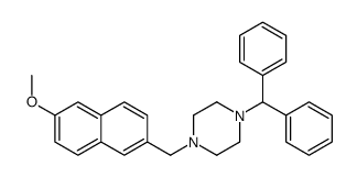 1-benzhydryl-4-[(6-methoxynaphthalen-2-yl)methyl]piperazine结构式