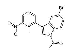 1-[5-bromo-3-(2-methyl-3-nitrophenyl)indol-1-yl]ethanone Structure