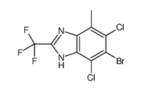 6-bromo-5,7-dichloro-4-methyl-2-(trifluoromethyl)-1H-benzimidazole Structure