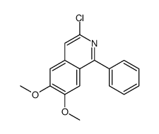 3-chloro-6,7-dimethoxy-1-phenylisoquinoline结构式