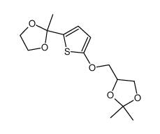 1-(5-(2-methyl-1,3-dioxolan-2-yl)-2-thienyloxy)-2,3-O-isopropylidenepropane Structure