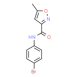 N-(4-溴苯基)-5-甲基异噁唑-3-甲酰胺结构式
