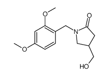 1-(2,4-二甲氧基苄基)-4-(羟甲基)吡咯烷-2-酮结构式
