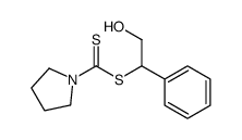 (2-hydroxy-1-phenylethyl) pyrrolidine-1-carbodithioate Structure