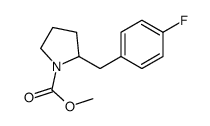 methyl 2-[(4-fluorophenyl)methyl]pyrrolidine-1-carboxylate Structure