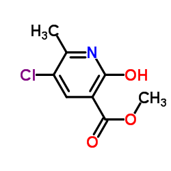 5-氯-2-羟基-6-甲基吡啶-3-羧酸甲酯结构式
