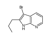 3-溴-2-丙基-1H-吡咯并[2,3-B]吡啶结构式