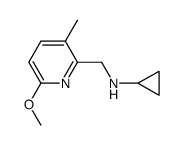 cyclopropyl-(6-methoxy-3-methyl-pyridin-2-ylmethyl)-amine结构式