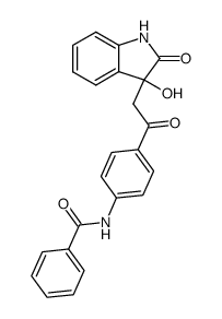 N-{4-[2-(3-Hydroxy-2-oxo-2,3-dihydro-1H-indol-3-yl)-acetyl]-phenyl}-benzamide Structure