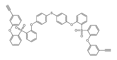 1-[2-(3-ethynylphenoxy)phenyl]sulfonyl-2-[4-[4-[2-[2-(3-ethynylphenoxy)phenyl]sulfonylphenoxy]phenyl]sulfanylphenoxy]benzene Structure