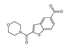 morpholin-4-yl-(5-nitro-1-benzothiophen-2-yl)methanone结构式