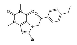 8-bromo-7-[2-(4-ethylphenyl)-2-oxoethyl]-1,3-dimethylpurine-2,6-dione Structure