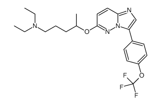diethyl-{4-[3-(4-trifluoromethoxy-phenyl)-imidazo[1,2-b]pyridazin-6-yloxy]-pentyl}-amine Structure