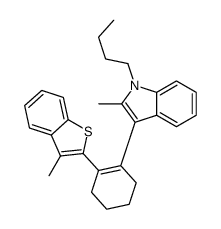 1-butyl-2-methyl-3-[2-(3-methyl-1-benzothiophen-2-yl)cyclohexen-1-yl]indole结构式