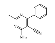 4-amino-2-methyl-6-phenyl-pyrimidine-5-carbonitrile结构式