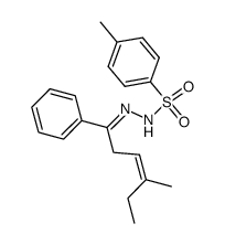 (Z)-1-phenyl-4-methyl-3-hexen-1-one N-tosylhydrazone结构式
