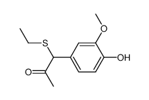1-Aethylmercapto-1-<4-hydroxy-3-methoxy-phenyl>-propanon-(2)结构式