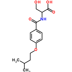 3-HYDROXY-2-[4-(3-METHYL-BUTOXY)-BENZOYLAMINO]-PROPIONIC ACID结构式
