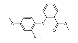 2-(2-amino-4-methoxy-phenylsulfanyl)-benzoic acid methyl ester结构式