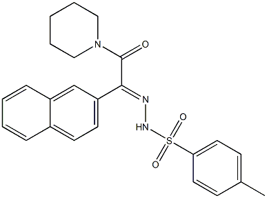 4-methyl-N'-(1-(naphthalen-2-yl)-2-oxo-2-(piperidin-1-yl)ethylidene)benzenesulfonohydrazide Structure