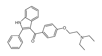 [4-[2-(diethylamino)ethoxy]phenyl]-(2-phenyl-1H-indol-3-yl)methanone Structure