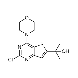 2-(2-氯-4-吗啉噻吩并[3,2-d]嘧啶-6-基)丙-2-醇结构式