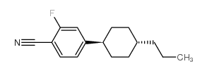 4-(反式-4-戊基环己基)-1-氟苯甲腈结构式