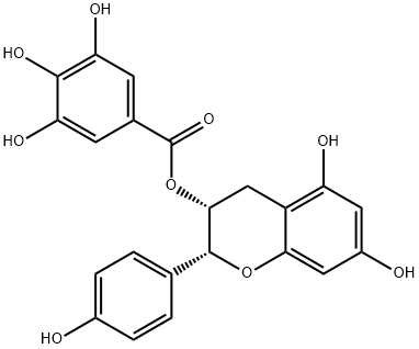 (-)-表阿福豆素-3-O-没食子酸酯结构式