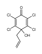 4-allyl-2,3,5,6-tetrachloro-4-hydroxy-2,5-cyclohexadien-1-one结构式