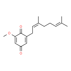 2-[(Z)-3,7-Dimethyl-2,6-octadienyl]-6-methoxy-2,5-cyclohexadiene-1,4-dione structure