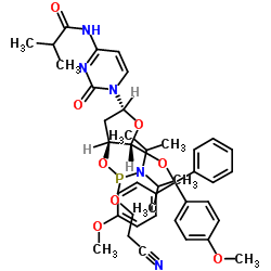 5'-O-DMT-N4-Isobutyryl-2'-deoxycytidine-3'-CE phosphoramidite structure