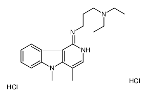 N-(4,5-dimethylpyrido[4,3-b]indol-1-yl)-N',N'-diethylpropane-1,3-diamine,dihydrochloride Structure